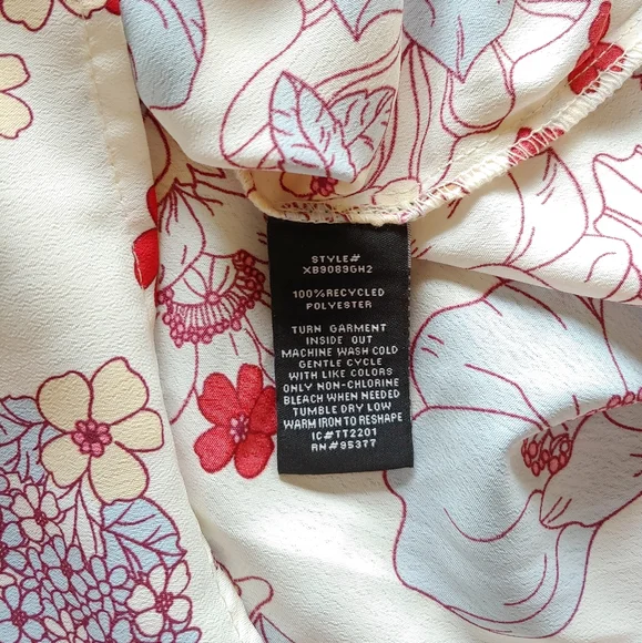 Anthropologie Sanctuary Meadow Floral Blouse long sleeves top oversized - Picture 8 of 13